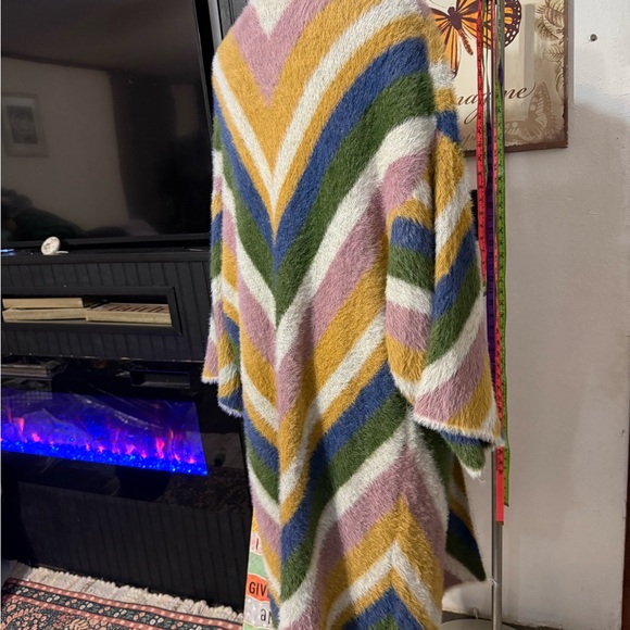 Colorful Striped Open Front Cardigan - Picture 5 of 13